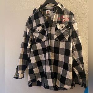 NWOT big bill black and white check flannel size Lt  T28